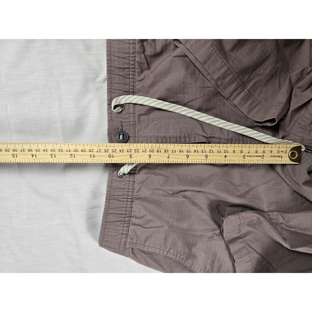 Vuori Pants Womens XS Brown Wide Leg Crop Elastic Waist Zip Pocket Stretch - Picture 7 of 9